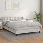 Boxspring met matras 140x200 cm kunstleer wit