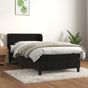 Boxspring 90x190 cm fluweel zwart
