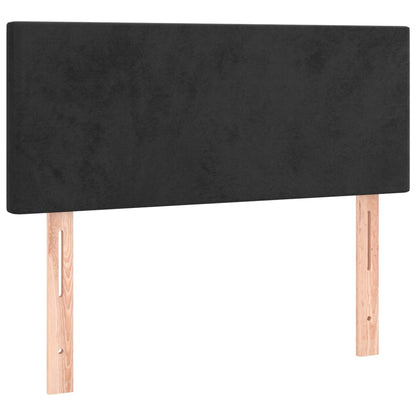 Boxspring Met Matras Fluweel Zwart 100 x 200 cm Effen ontwerp