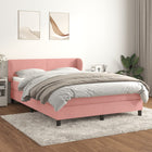 Boxspring met matras 140x190 cm roze fluweel