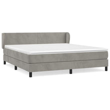 Boxspring Met Matras Fluweel Lichtgrijs 180 x 200 cm Effen ontwerp
