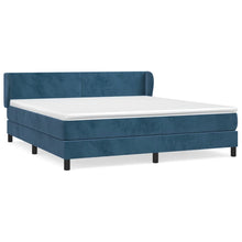 Boxspring Met Matras Fluweel Donkerblauw 180X200 Cm Donkerblauw 180 x 200 cm Effen ontwerp