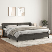 Boxspring 200x200 cm donkergrijs fluweel