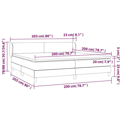 Boxspring Met Matras Fluweel Donkerblauw 200 x 200 cm Effen ontwerp