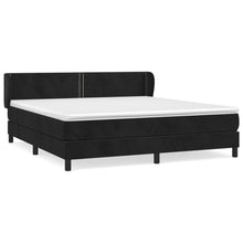 Boxspring met matras fluweel zwart 180x200 cm 180 x 200 cm Zwart