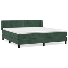 Boxspring Met Matras Fluweel Donkergroen 180 x 200 cm Effen met spijkers