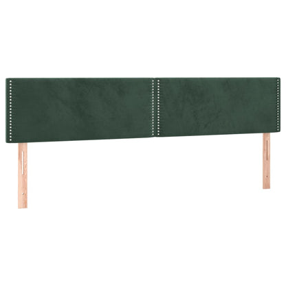 Boxspring Met Matras Fluweel Donkergroen 180 x 200 cm Effen met spijkers