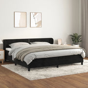 Boxspring met matras 200x200 cm zwart fluweel