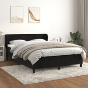 Boxspring bed met matras 140x200 cm zwart fluweel