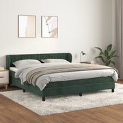 Boxspring 180x200 cm fluweel donkergroen