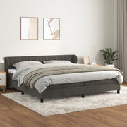Boxspring met matras 200x200 cm donkergrijs