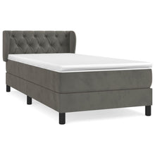 Boxspring Met Matras Fluweel Donkergrijs 80 x 200 cm Getuft ontwerp