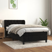 Boxspring met matras 80x200 cm zwart fluweel