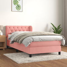 Boxspring Met Matras Fluweel Roze 80 x 200 cm Getuft ontwerp