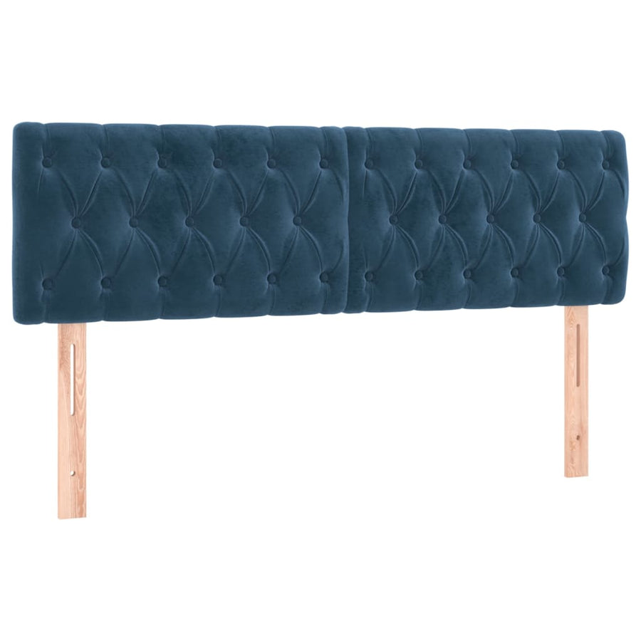Boxspring Met Matras Fluweel Donkerblauw 160 x 200 cm Getuft ontwerp