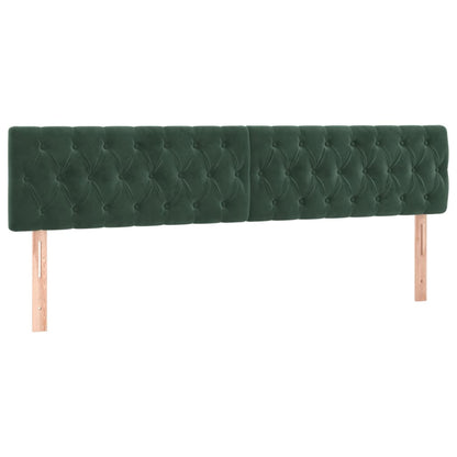 Boxspring Met Matras Fluweel Donkergroen 200 x 200 cm Getuft ontwerp