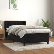Boxspring met matras 80x200 cm zwart fluweel