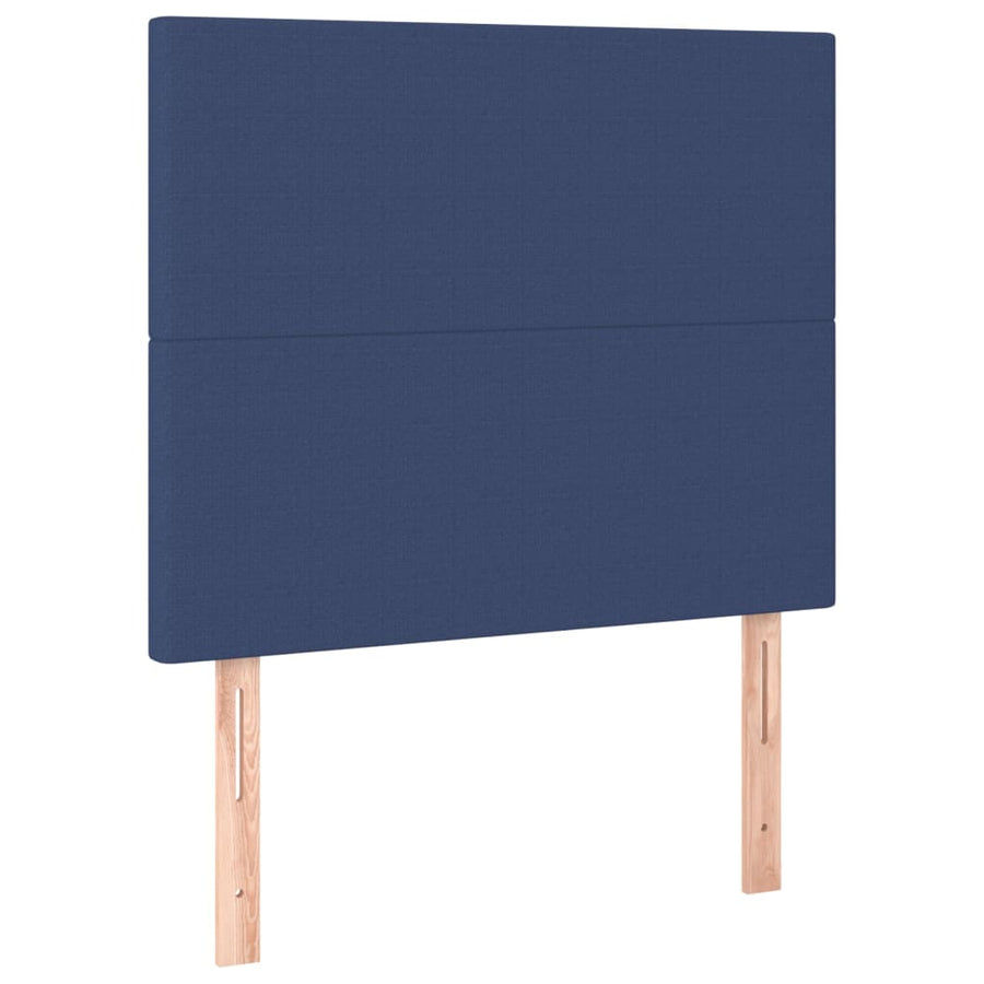 Boxspring Met Matras Stof Blauw 80X200 Cm Blauw 80 x 200 cm Effen ontwerp