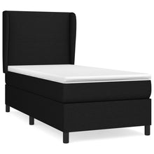 Boxspring Met Matras Stof Zwart 90 x 200 cm Effen ontwerp