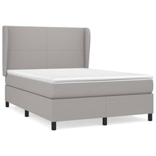 Boxspring Met Matras Stof Lichtgrijs 140 x 190 cm Effen ontwerp