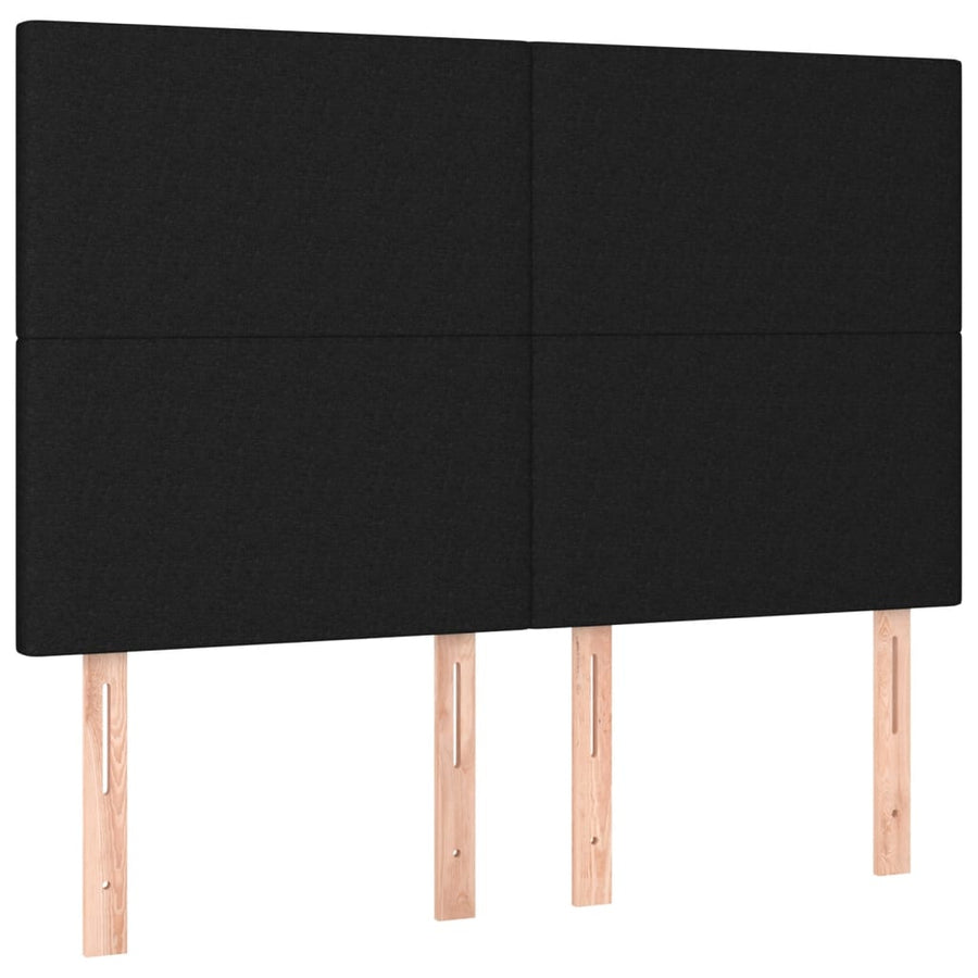 Boxspring Met Matras Stof Zwart 180 x 200 cm Effen ontwerp