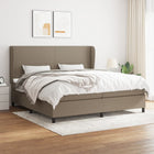 Boxspring met matras 200x200 cm taupe