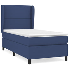 Boxspring Met Matras Stof Blauw 90 x 190 cm Effen met spijkers