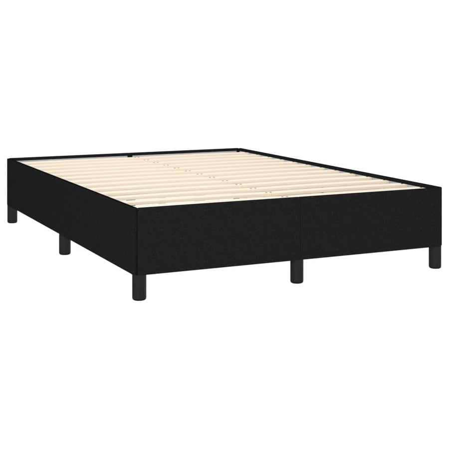 Boxspring met matras stof zwart 140x190 cm 140 x 190 cm Zwart