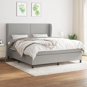 Boxspring 180x200 cm lichtgrijs pocketvering