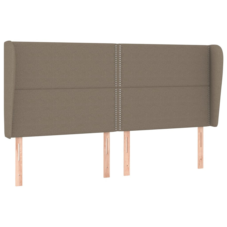 Boxspring Met Matras Stof Taupe 180X200 Cm Taupe 180 x 200 cm Effen met spijkers