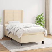 Boxspring 100x200 cm crèmekleurig met matras