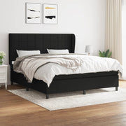 Boxspring 160x200 cm zwart met pocketvering matras