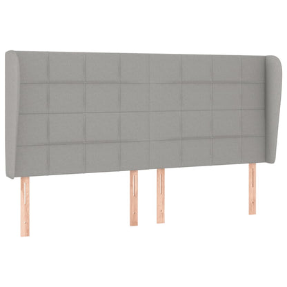 Boxspring Met Matras Stof Lichtgrijs 180 x 200 cm Blok met vierkanten