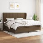 Boxspring met matras 200x200 cm donkerbruin