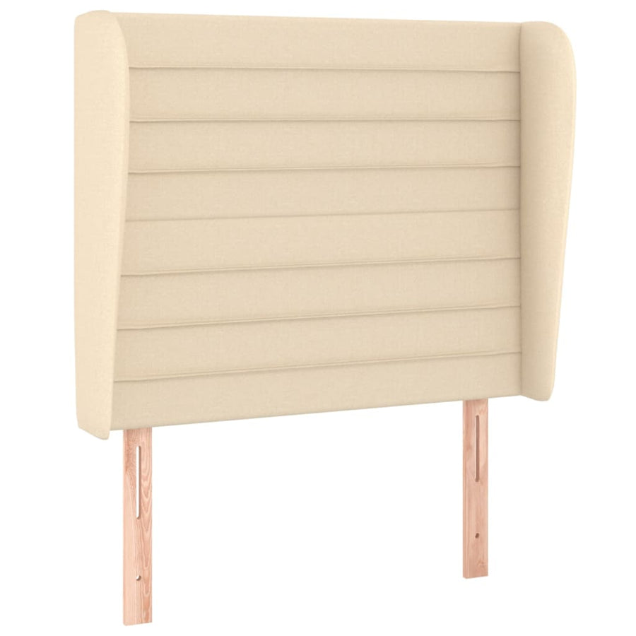 Boxspring met matras stof crèmekleurig 90x190 cm 90 x 190 cm Crème