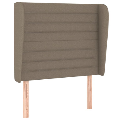 Boxspring met matras stof taupe 90x200 cm 90 x 200 cm Horizontale strepen
