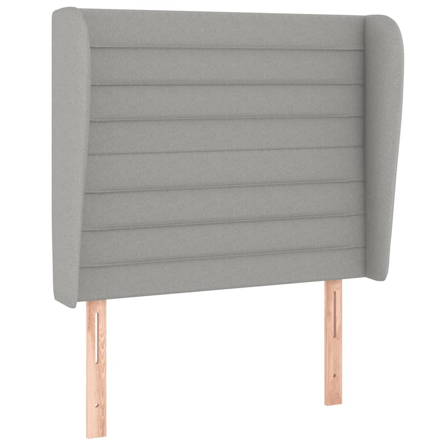 Boxspring Met Matras Stof Lichtgrijs 100 x 200 cm Horizontale strepen