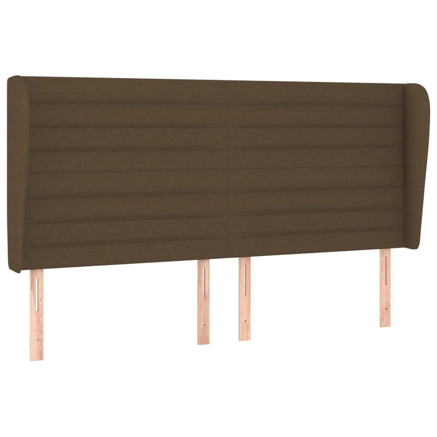 Boxspring Met Matras Stof Donkerbruin 160 x 200 cm Horizontale strepen