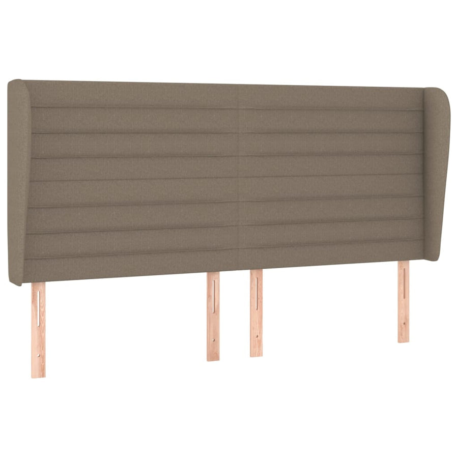 Boxspring Met Matras Stof Taupe 160X200 Cm 160 x 200 cm Horizontale strepen