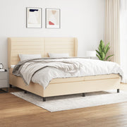 Boxspring crème 200x200 cm pocketvering