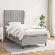 Boxspring met matras 90x200 cm lichtgrijs