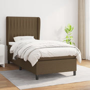 Boxspring 90x200 cm donkerbruin met matras