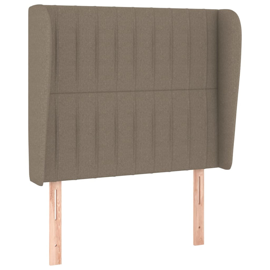 Boxspring met matras stof taupe 90x200 cm 90 x 200 cm Verticale strepen