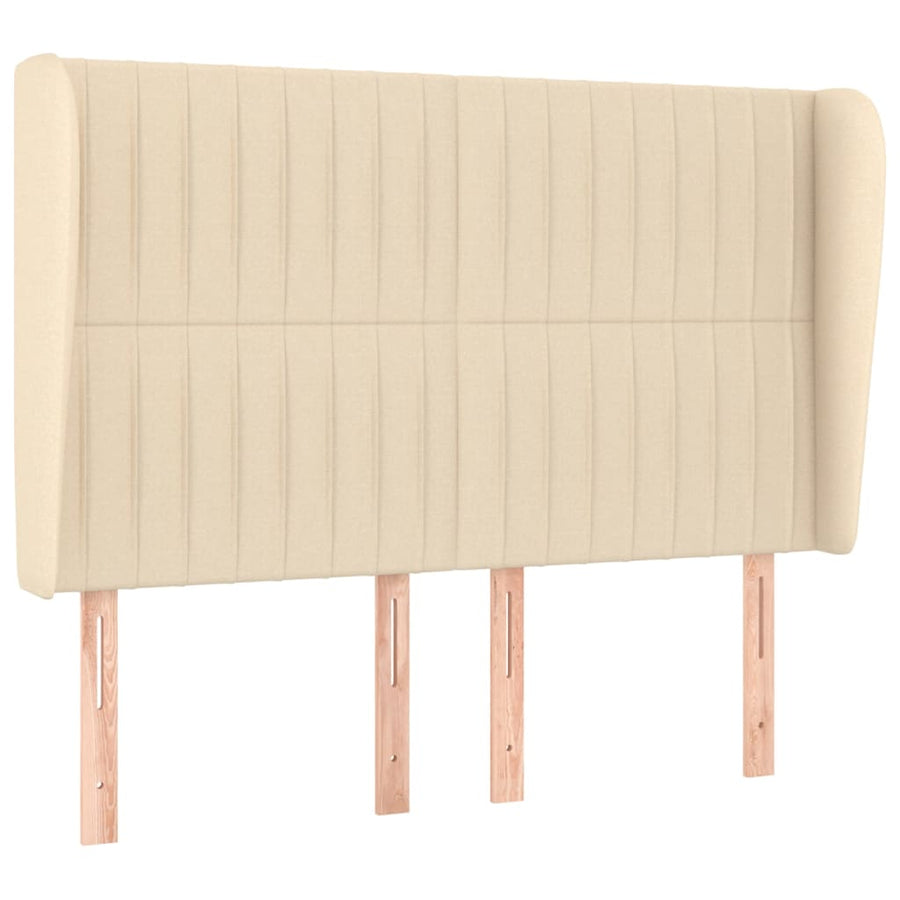 Boxspring Met Matras Stof Kleurig Crème 140 x 190 cm Verticale strepen