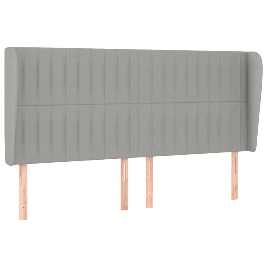 Boxspring Met Matras Stof Lichtgrijs 160 x 200 cm Verticale strepen
