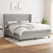 Boxspring 160x200 cm stof lichtgrijs