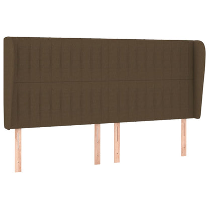 Boxspring Met Matras Stof Donkerbruin 160 x 200 cm Verticale strepen