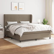 Boxspring met matras taupe 160x200 cm