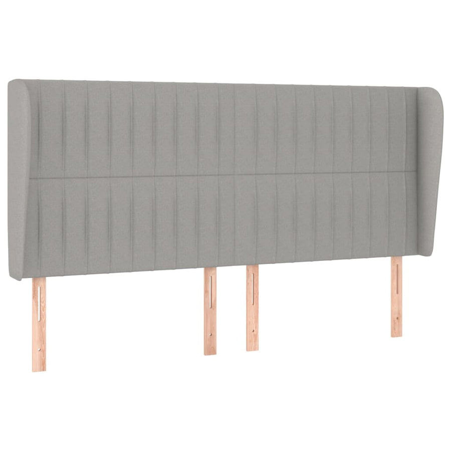 Boxspring Met Matras Stof Lichtgrijs 180 x 200 cm Verticale strepen
