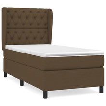 Boxspring Met Matras Stof Donkerbruin 80 x 200 cm Getuft ontwerp